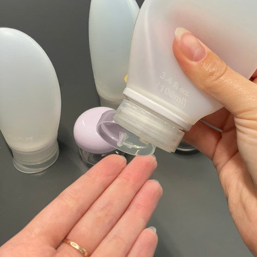 Set Recipiente Cosmetice pentru Calatorii, 10 elemente, Transparent,