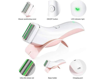 Epilator Pentru Femei, 5W, cu 2 Trepte de Viteza, Alb/Roz - Cumpara24