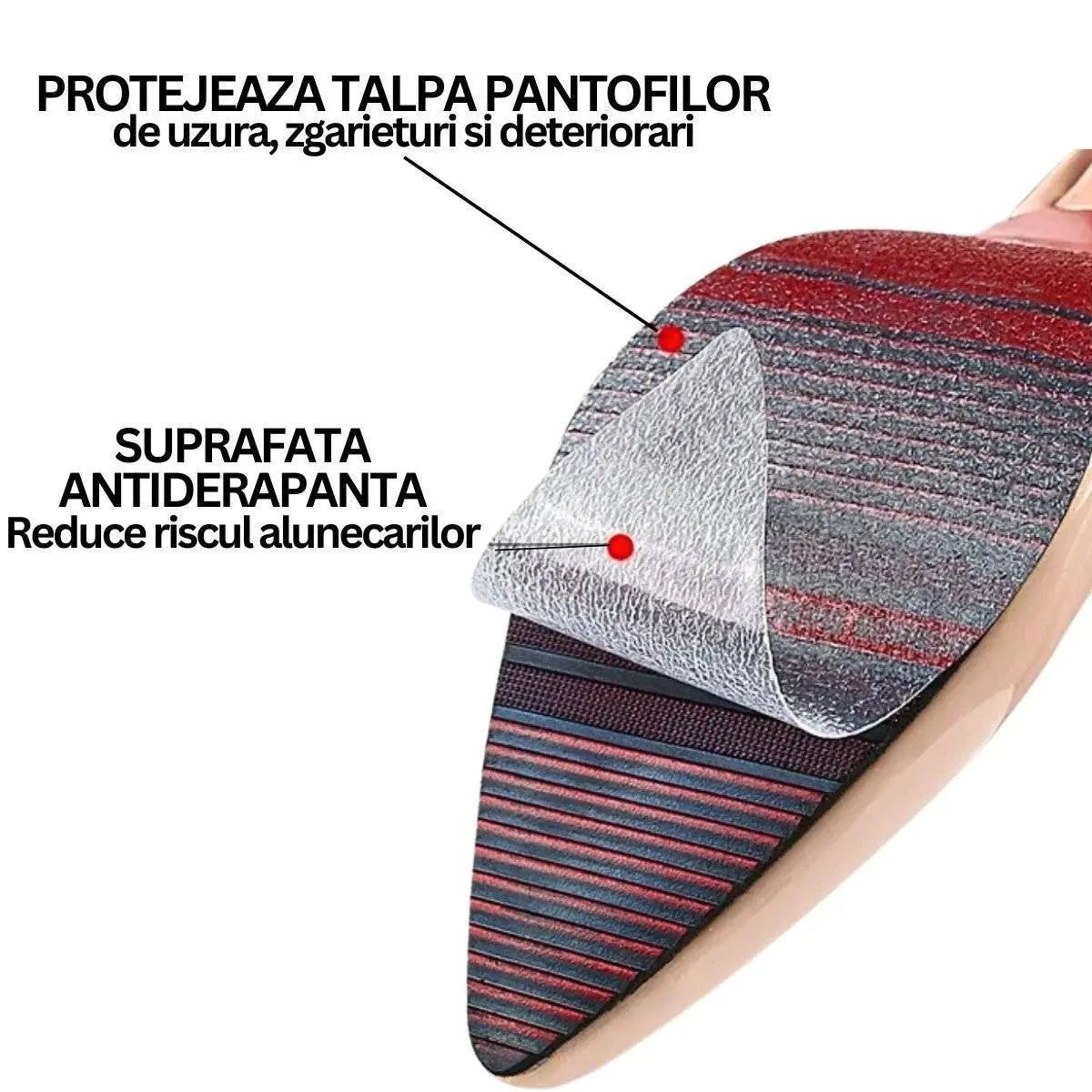 Folie Autoadeziva Talpa Pantofi, TechGS, Antialunecare, Antiaderenta, Marime Ajustabila, 10 x 100 cm, Transparent - Cumpara24
