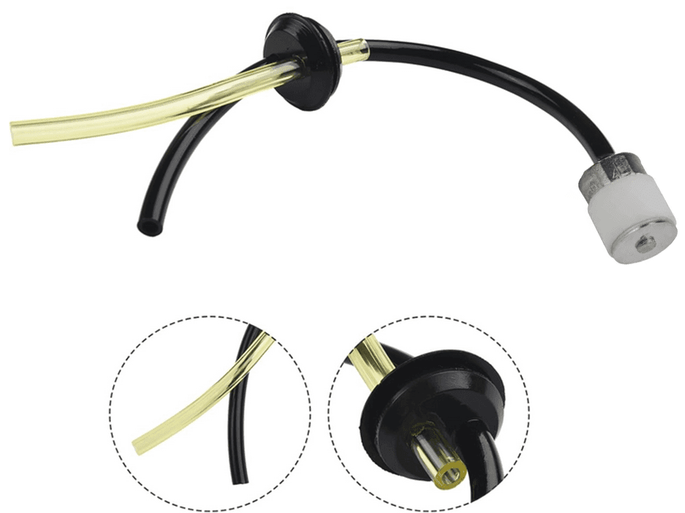 Furtun de combustibil cu filtru de 17 mm si conector din cauciuc. Accesoriu esential pentru intretinerea echipamentelor de gradina.