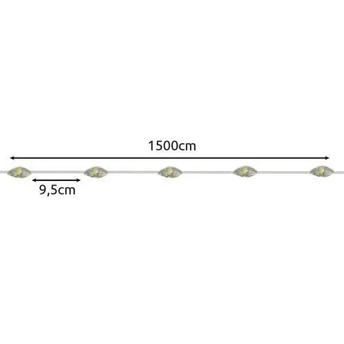 Ghirlanda Solara de 15m, IP44, Incarcare Solara - Cumpara24