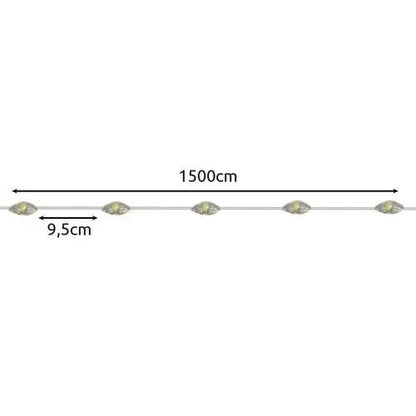 Ghirlanda Solara de 15m, IP44, Incarcare Solara - Cumpara24