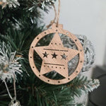 Globuri de Craciun din Lemn Set 10 Bucati - Cumpara24