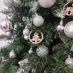 Globuri de Craciun din Lemn Set 10 Bucati - Cumpara24