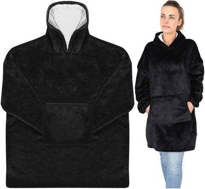 Hanorac XXL Dama, Calduros de Iarna, Negru - Cumpara24