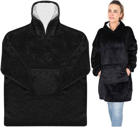 Hanorac XXL Dama, Calduros de Iarna, Negru - Cumpara24