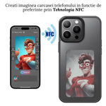Husa iPhone 15, TechGS®️, Personalizabila prin Tehnologia NFC, Afișaj E - Paper in 3 Culori, Cerneala Inteligentă, Cutie Reciclabila - Cumpara24