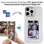 Husa iPhone 15, TechGS®️, Personalizabila prin Tehnologia NFC, Afișaj E - Paper in 3 Culori, Cerneala Inteligentă, Cutie Reciclabila - Cumpara24