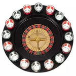 Joc ruleta cu shot - uri, diametru 30 cm, 16 pahare din sticla, capacitate 25 ml - Cumpara24