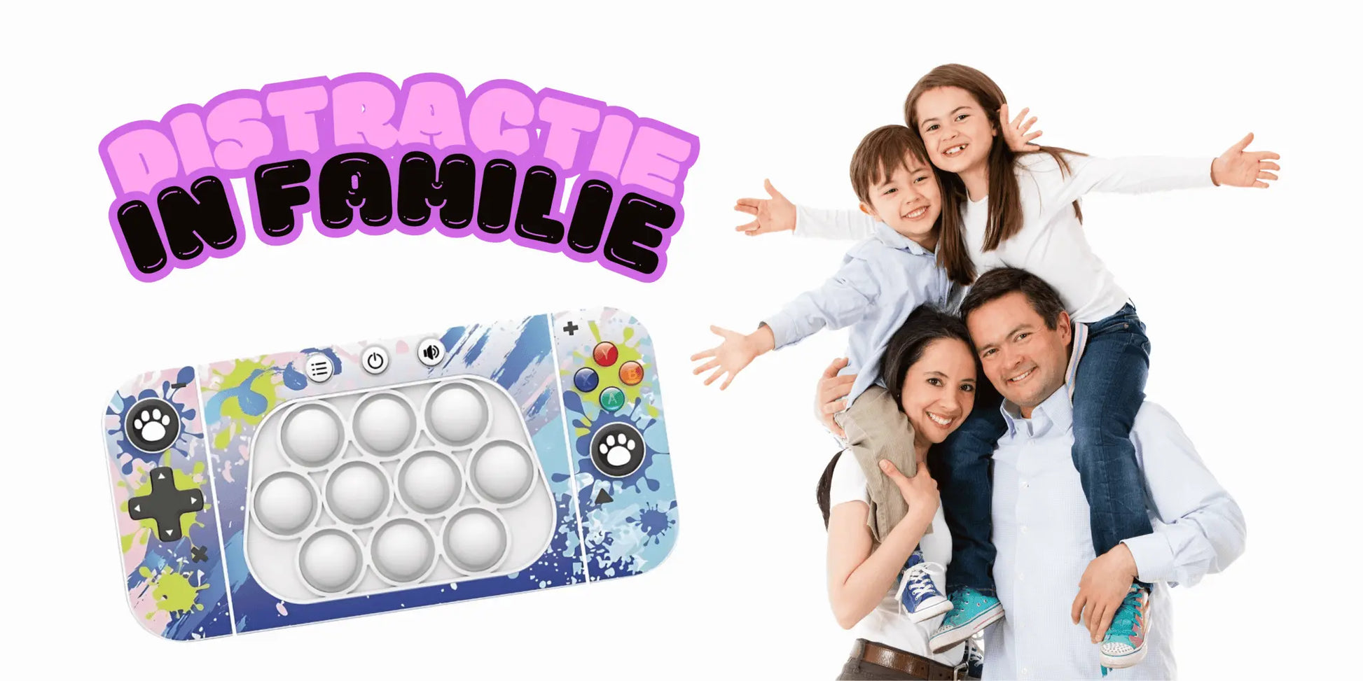 Jucarie Interactiva Tip Consola pentru Copii, Speed Push Whack - a - mole, Joc de Viteza Pop IT, Cu Nivele, Sunete si Lumini, 15.5 x 7.6 x 5.3 cm - Cumpara24