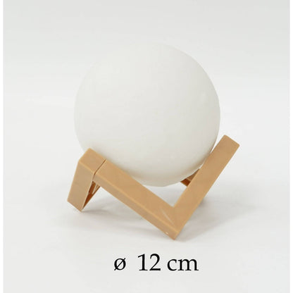 Lampa de Veghe Luna 3D, Lumina LED Alb Cald, Alimentare cu Baterii, Stand din Plastic Inclus, 12 cm - Cumpara24