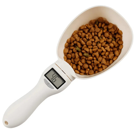 Lingura Electronica pentru Portionare Precisa a Hranei Animalelor, TechGS, 800 g, Alb - Cumpara24