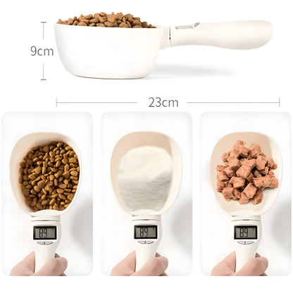 Lingura Electronica pentru Portionare Precisa a Hranei Animalelor, TechGS, 800 g, Alb - Cumpara24