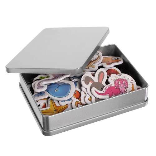 Magneti de Frigider, Forma Animale Cutie Metalica - Set de 40 Buc - Cumpara24