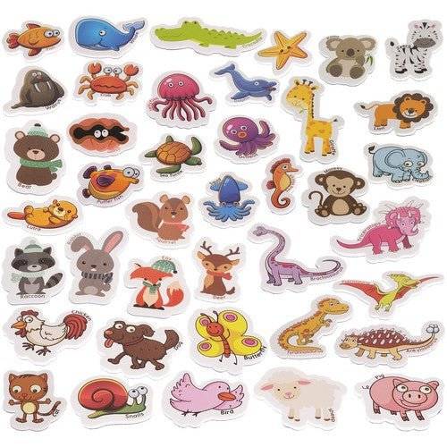 Magneti de Frigider, Forma Animale Cutie Metalica - Set de 40 Buc - Cumpara24