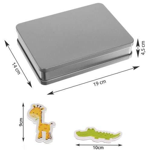 Magneti de Frigider, Forma Animale Cutie Metalica - Set de 40 Buc - Cumpara24