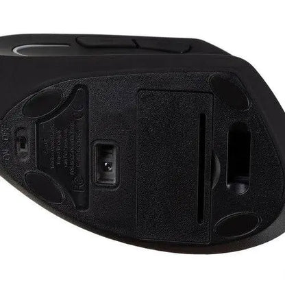 MOUSE VERTICAL FARA FIR/WIRELESS, 6 BUTOANE, NEGRU - Cumpara24