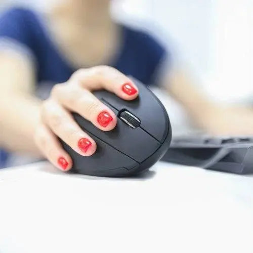 MOUSE VERTICAL FARA FIR/WIRELESS, 6 BUTOANE, NEGRU - Cumpara24