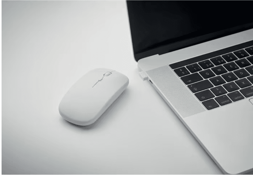Mouse Wireless Fara Fir Ultra Slim, Bluetooth, USB, Reincarcabil si Fara Zgomot BT5.2 + 2.4Ghz, 1600DPI, LED RGB, Alb - Cumpara24