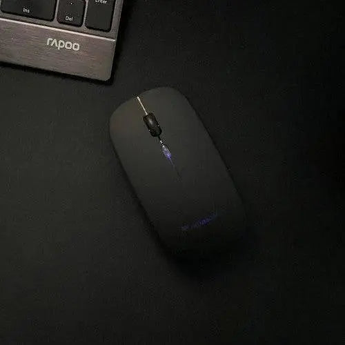 Mouse wireless Ultra - Subtire, Silentios, Reincarcabil, Negru - Cumpara24