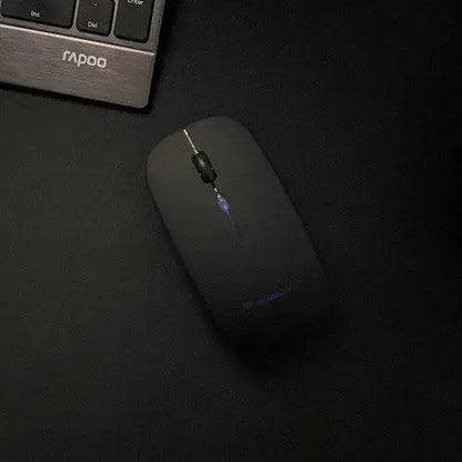 Mouse wireless Ultra - Subtire, Silentios, Reincarcabil, Negru - Cumpara24
