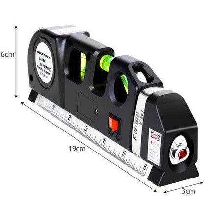 Nivela (boloboc) cu 3 Bule, Orizontal sau Vertical, Unghi Drept cu laser, LR 44, 250 cm - Cumpara24