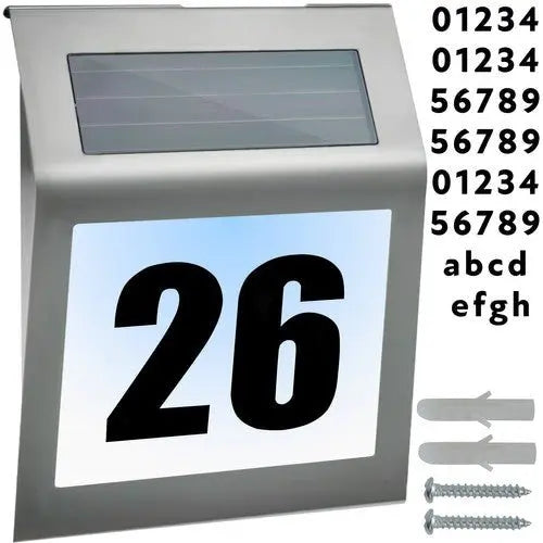 Numar de Casa cu Iluminare Led si Panou Solar - Cumpara24