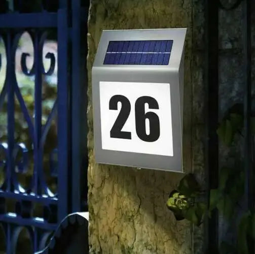 Numar de Casa cu Iluminare Led si Panou Solar - Cumpara24
