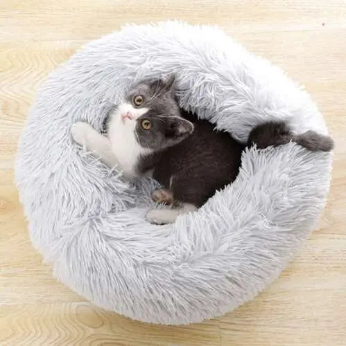 Pat Pentru Animale de Companie, Rotund, Gri - Cumpara24