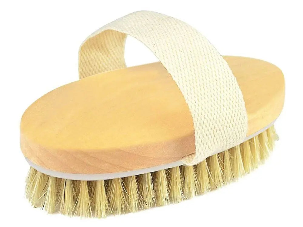 Perie Corp Pentru Exfoliere, Masaj Umed/Uscat, din Par Natural - Cumpara24