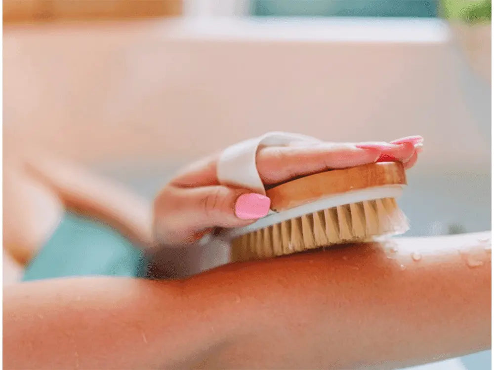 Perie Corp Pentru Exfoliere, Masaj Umed/Uscat, din Par Natural - Cumpara24