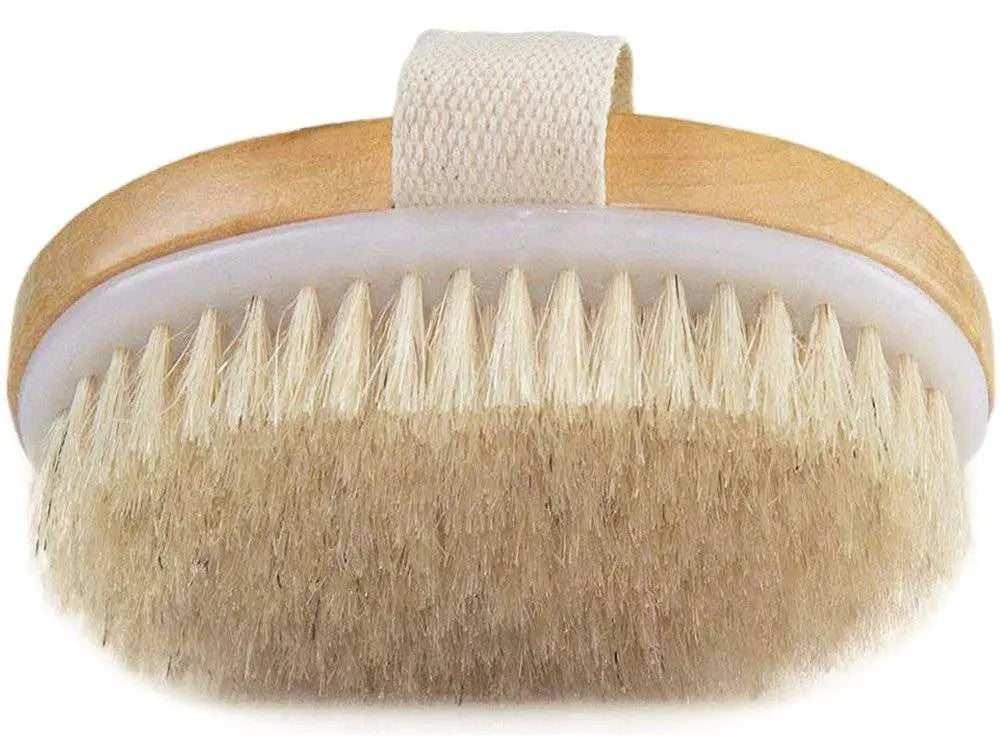 Perie Corp Pentru Exfoliere, Masaj Umed/Uscat, din Par Natural - Cumpara24