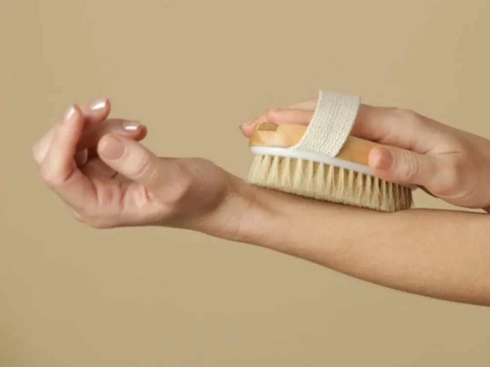 Perie Corp Pentru Exfoliere, Masaj Umed/Uscat, din Par Natural - Cumpara24