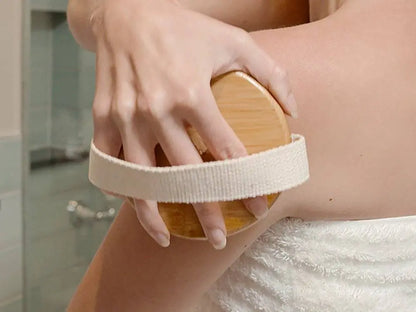 Perie Corp Pentru Exfoliere, Masaj Umed/Uscat, din Par Natural - Cumpara24