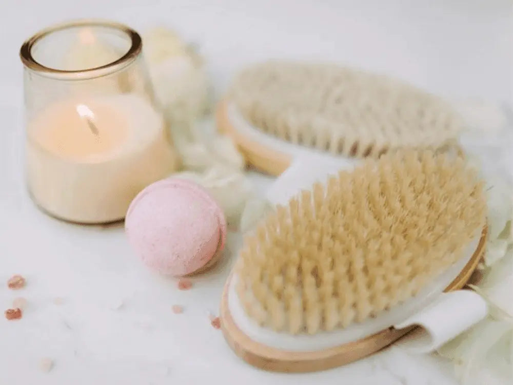 Perie Corp Pentru Exfoliere, Masaj Umed/Uscat, din Par Natural - Cumpara24