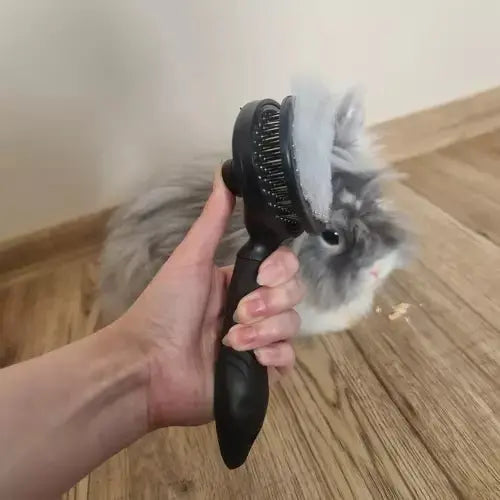 Perie de Par Ergonomica cu Autocuratare pentru Animale de Companie, Negru - Cumpara24