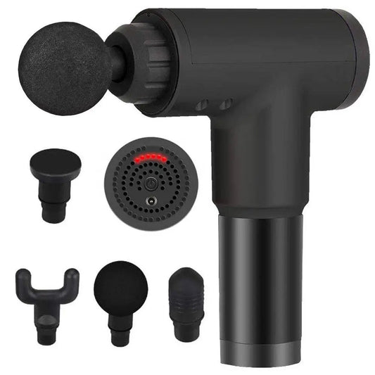 Pistol de Masaj, 4 Capete de Masaj, Anticelulitic, Tonifiere, Relaxare Musculara, NEGRU - Cumpara24