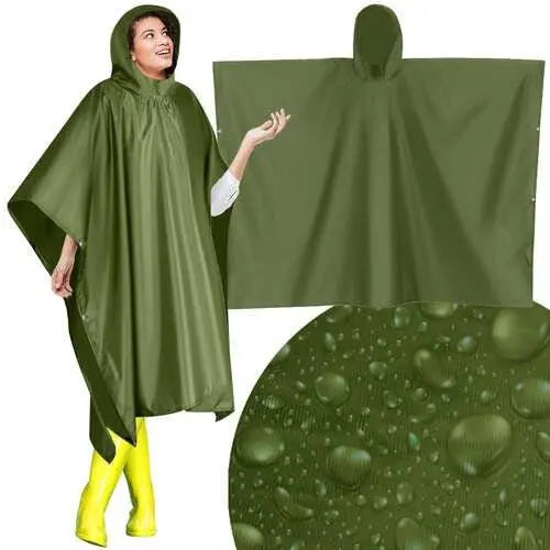 PONCHO VERDE DE PLOAIE - Cumpara24