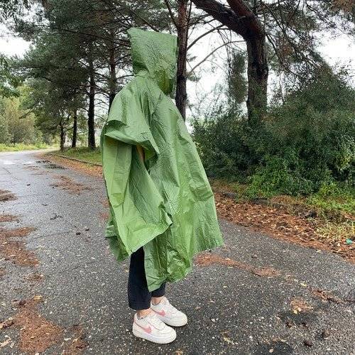 PONCHO VERDE DE PLOAIE - Cumpara24