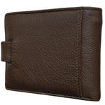 Portofel Barbati, Piele Naturala cu Compartiment Carte de Identitate, Inchidere Capsa, 13x10x2.5 cm, Maro - Cumpara24