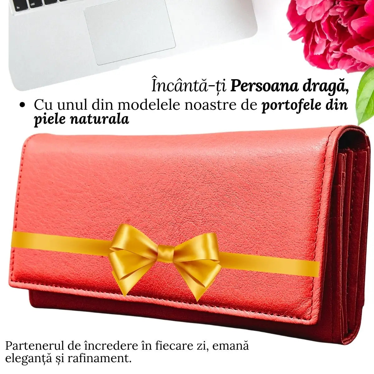 Portofel Dama, Piele Naturala, 17 Compartimente Totale, Buzunar Permis Auto, Inchidere Capsa Magnetica, 18.5x10x3 cm, Rosu - Cumpara24