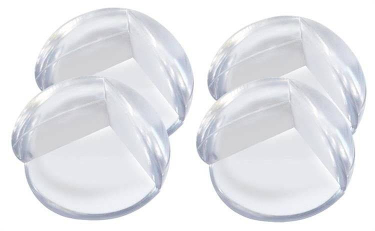Set de 4 protectii pentru colturi, realizate din silicon moale si transparent. Protejeaza copiii de accidente in casa.