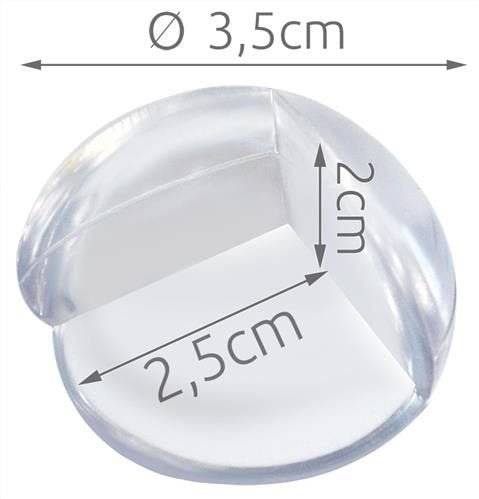 Protectie pentru colt din silicon cu dimensiuni de 3,5 cm diametru, ideala pentru mobilier. Disponibila pe Cumpara24.