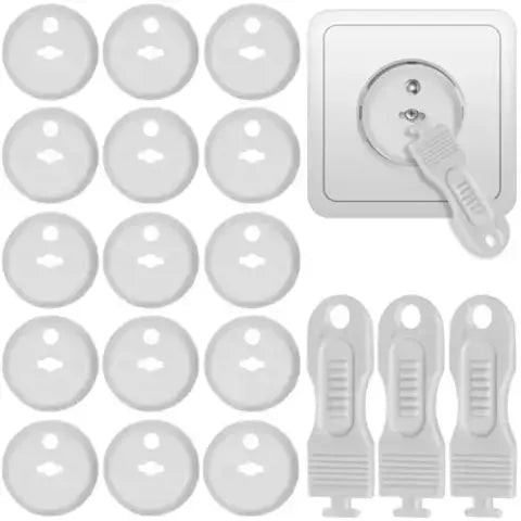 Protectie Priza pentru copii 15 Piese + 3 Chei - Cumpara24