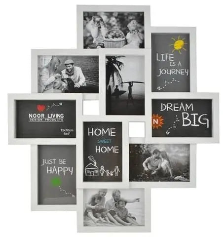 Rama Foto pentru 10 Fotografii 10x15 cm, 54x49 cm, Alb - Cumpara24