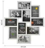 Rama Foto pentru 10 Fotografii 10x15 cm, 54x49 cm, Alb - Cumpara24