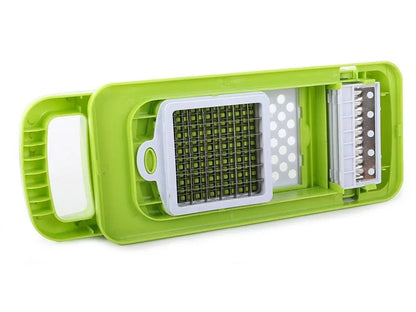 Razatoare Multifunctionala Pentru Fructe si Legume, 7 Accesorii, Recipient 1.5L, Verde - Cumpara24