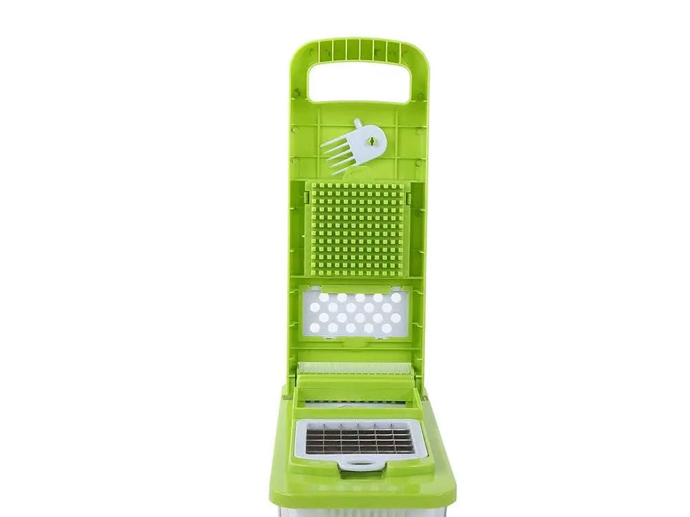 Razatoare Multifunctionala Pentru Fructe si Legume, 7 Accesorii, Recipient 1.5L, Verde - Cumpara24