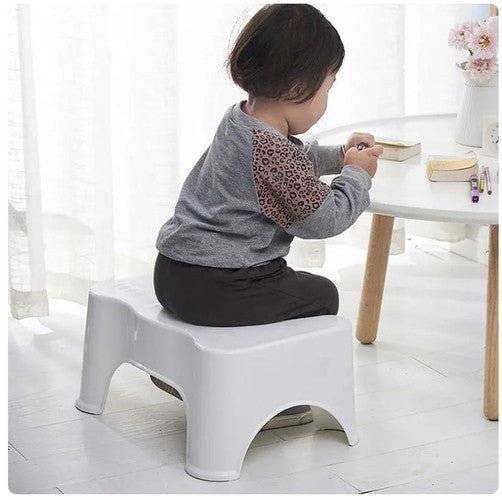 Scaun Inaltator Copii/Adulti pentru Pozitia Corecta pe Toaleta - Solutia Naturala Impotriva Constipatiei si Hemoroizilor, Alb - Cumpara24