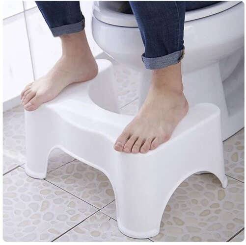 Scaun Inaltator Copii/Adulti pentru Pozitia Corecta pe Toaleta - Solutia Naturala Impotriva Constipatiei si Hemoroizilor, Alb - Cumpara24